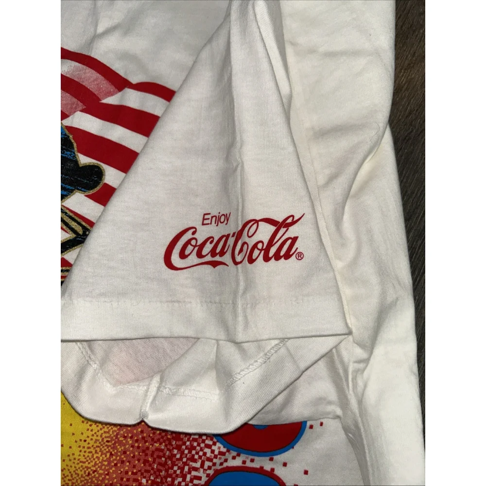 Vintage 1996 Atlanta Olympics Coca Cola T Shirt XL Hanes NWT Bike Torch Flag